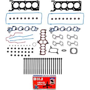 DNJ HGB4168 Cylinder Head Gasket set with Head Bolt Kit For 2000-2000 Ford E-150 Econoline 4.6L 281cid V8 SOHC