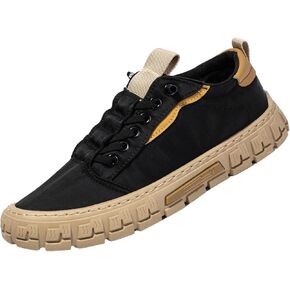 Men's Breathe Canvas Fashion Sneaker,Comfy Height Non-Slip Outdoor Travel Hiking Jogging Skateboarding Shoes
