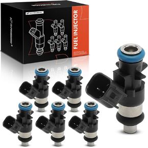 A-Premium Set of 6 Fuel Injectors Compatible with Jeep KL Series Cherokee 2018 2019 2020 3.2L, Replace# 0280158690