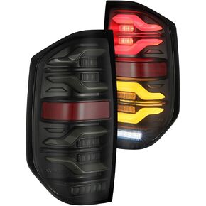 AlphaRex 14-21 Toyota Tundra LUXX LED Taillights Alpha Blk w/Activ Light/Seq Signal