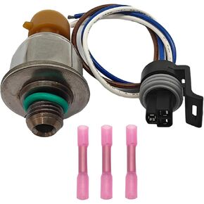 Fuel Injection Pressure Sensor ICP Sensor with Pigtail Kit Compatible with 04-10 6.0L Ford Powerstroke Diesel E-350 E-450 Excursion F-250 F-350 F-450 F-550 F-750 Replace 1845428C92 4C3Z9F838A