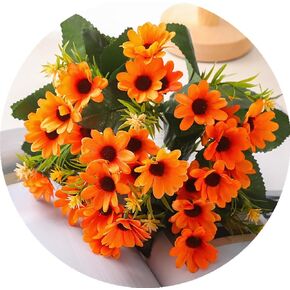 زهور الأقحوان المزيفة من PASYOU، نباتات الأقحوان الاصطناعية، 4 حزم من الزهور البرية المصنوعة من الحرير الصناعي، شجيرات بلاستيكية للديكور الداخلي والخارجي، باقة الزفاف، ترتيب طاولات الزارع، ديكور DIY - أرجواني in Kuwait