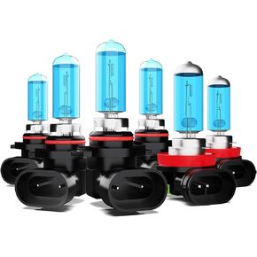 Light Bulbs Fit For Dodge Durango 2014-2020, 9005 9005 High Low Beam High Performance Halogen Headlight Bulb Combo, 6000K White Light, Pack of 4