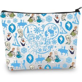 BDPWSS Princess Elsa Makeup Bag Princess Elsa Lover Gift Elsa & Anna Fan Gift Let It Go Toiletry Bag Olaf Lover Gift (Let It Go)