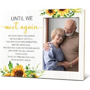 Sympathy Photo Frame, Memorial Gifts For Loss Of Loved One, Sunflower Themed Bereavement Picture Frame Gifts, Remembrance Frame For Home Office Decor, Funeral Condolence Gifts 27