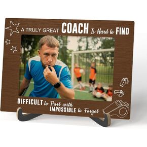 Basketball Coach Photo Frame, Basketball Definition Wooden Desktop Photo Frame with Stand - Best Coach Picture Frame Gift - Thank You Appreciation Gifts for Coach, Birthday Retirement Gifts -A27
