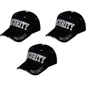 Artisan Owl Security Baseball Embroidered Cap - Adjustable Hook and Loop Closure (Black)