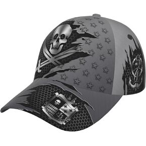 Anime Pirate Captain Baseball Cap Skull Print Hat Halloween Baseball Cap Adjustable for Men and Women