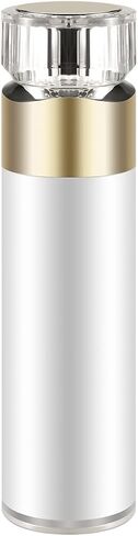 Pure White Style Vacuum Pump Bottle Emulsion Bottle Acrylic Electroplating Vacuum Cream Bottle Suitable for Foundation Emulsion Shampoo Diamond Transparent Belt Cover Gold (1Pack 15ml/0.5oz) in Saudi Arabia