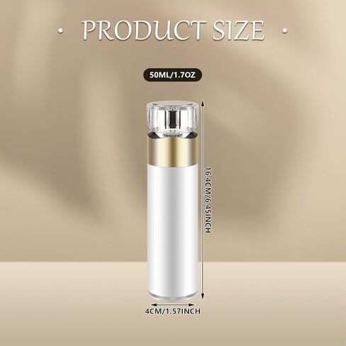 Pure White Style Vacuum Pump Bottle Emulsion Bottle Acrylic Electroplating Vacuum Cream Bottle Suitable for Foundation Emulsion Shampoo Diamond Transparent Belt Cover Gold (1Pack 15ml/0.5oz) in Saudi Arabia