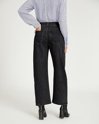 luvamia Barrel Jeans for Women High Waisted Trendy Baggy Stretch Denim Side Seamed Trouser Jeans Loose Fit Jean Pants in Saudi Arabia
