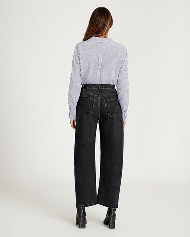 luvamia Barrel Jeans for Women High Waisted Trendy Baggy Stretch Denim Side Seamed Trouser Jeans Loose Fit Jean Pants in Saudi Arabia