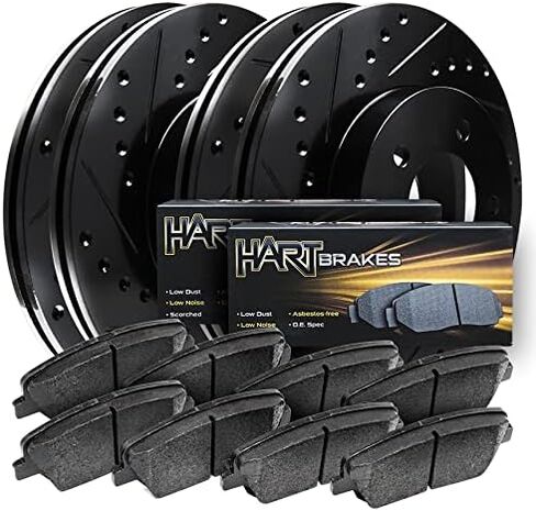 Hart Brakes Front Rear Brakes and Rotors Kit |Front Rear Brake Pads| Brake Rotors and Pads| Ceramic Brake Pads and Rotors - BHCC.44173.02 in Saudi Arabia