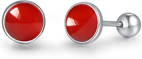 TANGPOET 5MM أقراط صغيرة للنساء 925 الفضة الاسترليني جولة دائرة المسمار تويست الظهر الأقراط القرط هيبوالرجينيك للآذان الحساسة مقلد الأحجار الكريمة والمجوهرات هدية لها in Kuwait