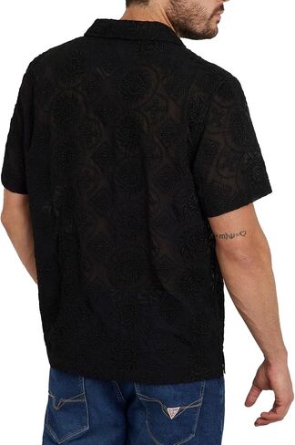 GUESS Men's Emory Embroidery Shirt in Saudi Arabia