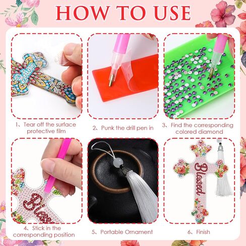 Diamond Painting Bookmarks Set - 8PCS Highland Cow 5D Diamond Art Bookmarks Kit with Tassel Sunflower Bookmarks Set for Highland Cow Lover Office Useful Project DIY Crafts Gifts Teacher in Kuwait