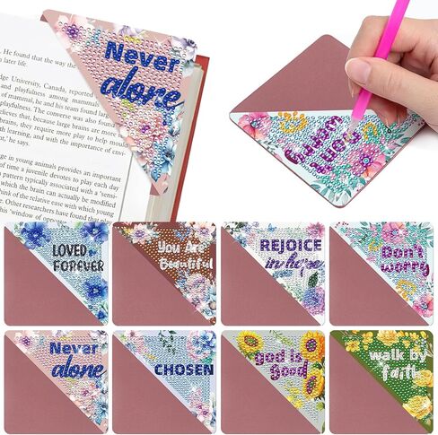 Diamond Painting Bookmarks Set - 8PCS Highland Cow 5D Diamond Art Bookmarks Kit with Tassel Sunflower Bookmarks Set for Highland Cow Lover Office Useful Project DIY Crafts Gifts Teacher in Kuwait