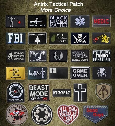 Antrix 6 Pack Patch Set of U.S. AR Supptrt Veteran Emblem Patch for Clothes Backpack Caps Hats Vest Uniform -Black in Saudi Arabia