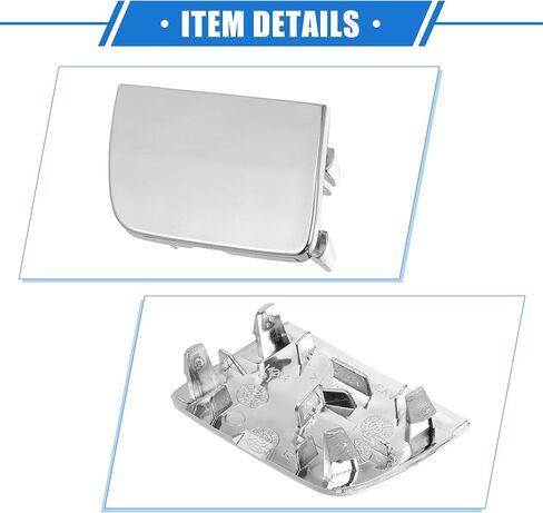Car Tow Hook Eye Hole Cover Cap Compatible for Mercedes-Benz GLS 450 2017-2019, Durable Plastic Silver Tone Rear Bumper in Saudi Arabia