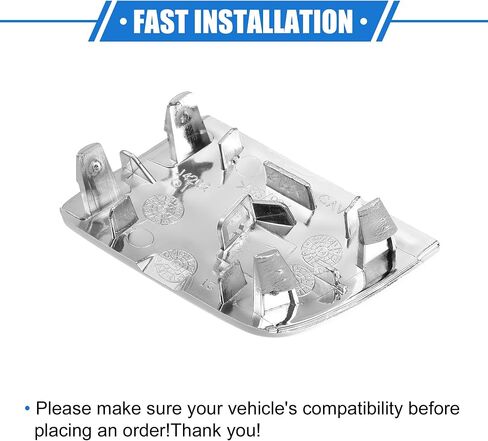Car Tow Hook Eye Hole Cover Cap Compatible for Mercedes-Benz GLS 450 2017-2019, Durable Plastic Silver Tone Rear Bumper in Saudi Arabia