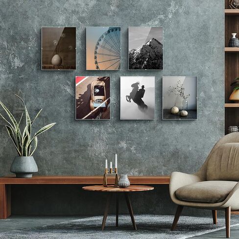 Golden State Art, 8x10 Glass Clip Picture Frame for Display Wall Hanging Photo Frames (6 Pack) in Kuwait