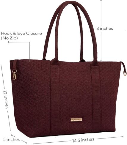 Quintessential Large Tote for Women & Girls | Stylish, Spacious Tote Bag with Hook & Eye closure in Saudi Arabia