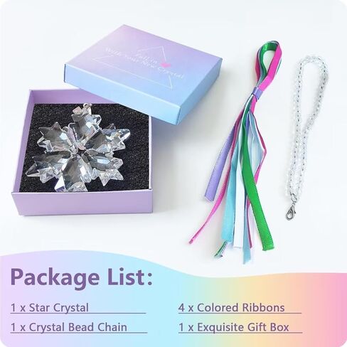 2023 Annual Edition Snowflake Clear Crystal Christmas Ornament, Fancyoung Snowflake Ornaments Christmas Tree Hanging Pendant Decorative Hanging Ornaments in Saudi Arabia