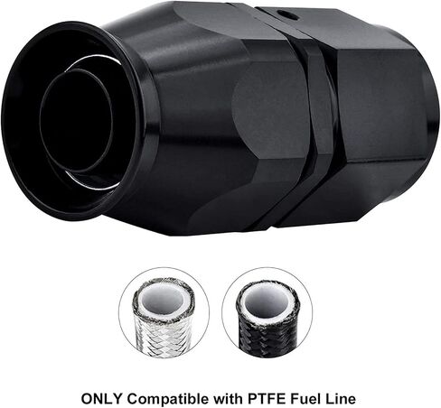 EVIL ENERGY 4AN PTFE Hose End Fitting Straight Black for PTFE Hose Only 4PCS in Saudi Arabia
