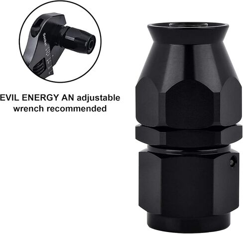 EVIL ENERGY 4AN PTFE Hose End Fitting Straight Black for PTFE Hose Only 4PCS in Saudi Arabia
