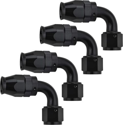 EVIL ENERGY 4AN PTFE Hose End Fitting Straight Black for PTFE Hose Only 4PCS in Saudi Arabia