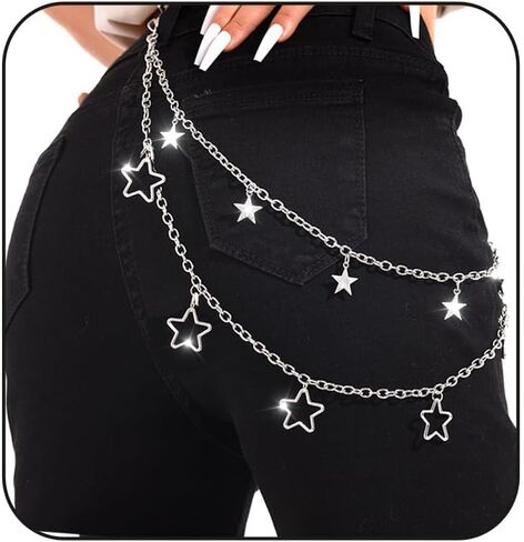 Punk Pants Chain Hip Hop Pocket Chain Trouser Chains Rock Wallet Chain for Men Waist Body Accessories for Women in Kuwait