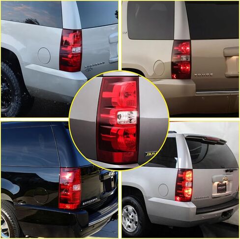 مجموعة مصابيح الذيل متوافقة مع 2007-2014 Chevy Suburban Chevy Tahoe 1500 2500 المصابيح الخلفية مع المصابيح والحزام OE Style Driver Side GM2800196 in Kuwait