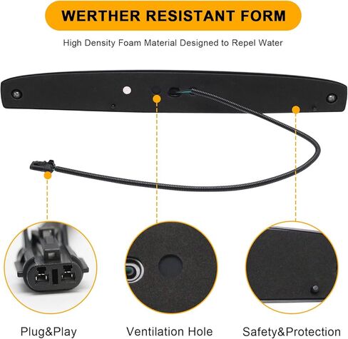 استبدال ضوء الباب الخلفي LED لـ 2003-2006 Ram 2500/3500 لاقط عجلة مزدوج، شريط ضوء الفرامل الخلفي للعدسة المدخنة استبدال OE 05086509AA in Kuwait