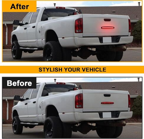 استبدال ضوء الباب الخلفي LED لـ 2003-2006 Ram 2500/3500 لاقط عجلة مزدوج، شريط ضوء الفرامل الخلفي للعدسة المدخنة استبدال OE 05086509AA in Kuwait