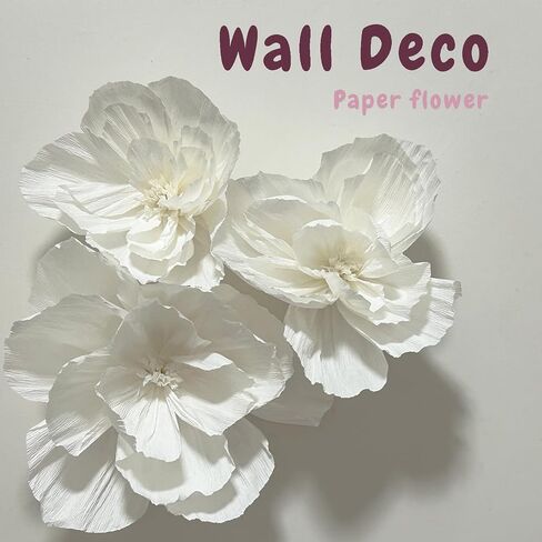 Orange Paper Flowers Decorations for Wall, Tissue Paper Flowers 3D Flowers Wall Décor for Bridal Shower Photo Backdrop Wedding Birthday Room Decor, 2 Pieces Each of 12", 10", and 8" in Saudi Arabia