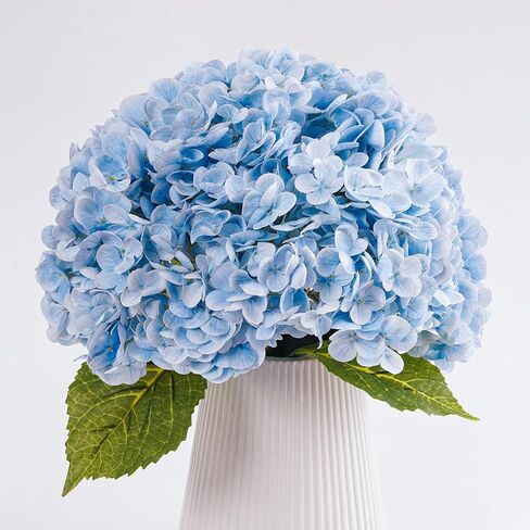 4 Pcs Hydrangea Artificial Flowers, Latex Real Touch Hydrangeas Lifelike Fake Hydrangea Flowers for Home Party Arrangements Wedding Bouquets Table Centerpieces Decor (2Dark Green&2Light Green) in Kuwait