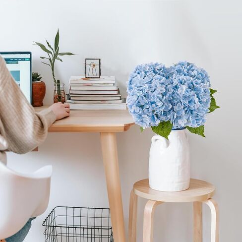 4 Pcs Hydrangea Artificial Flowers, Latex Real Touch Hydrangeas Lifelike Fake Hydrangea Flowers for Home Party Arrangements Wedding Bouquets Table Centerpieces Decor (2Dark Green&2Light Green) in Kuwait