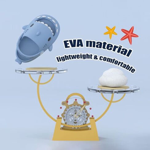 صنادل سمك القرش للأطفال غير قابلة للانزلاق مفتوحة من الأمام للأطفال الصغار، صنادل سمك القرش للأولاد والبنات، شباشب سحابة كرتونية لطيفة للشاطئ وحمام السباحة والصيف والخارج والداخلي رمادي 13-13.5 طفل صغير in Kuwait