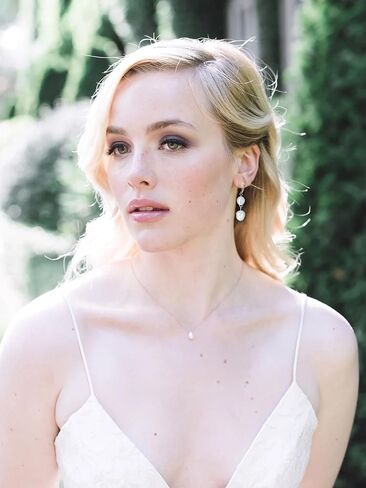 18K Gold Plated S925 Sterling Silver Dangle Earrings for Women Lightweight Double Pearl Earrings Wedding Trendy Jewelry Christmas Gift in Saudi Arabia