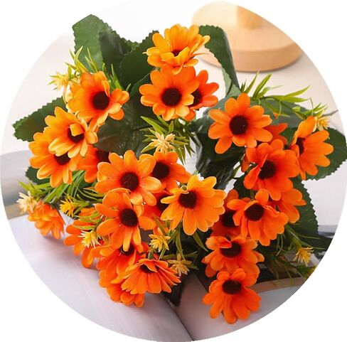 زهور الأقحوان المزيفة من PASYOU، نباتات الأقحوان الاصطناعية، 4 حزم من الزهور البرية المصنوعة من الحرير الصناعي، شجيرات بلاستيكية للديكور الداخلي والخارجي، باقة الزفاف، ترتيب طاولات الزارع، ديكور DIY - أرجواني in Kuwait