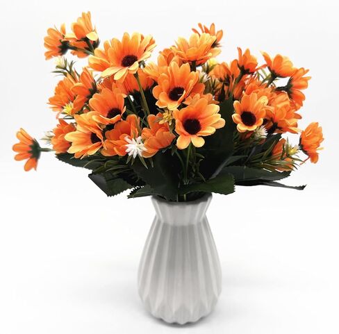 زهور الأقحوان المزيفة من PASYOU، نباتات الأقحوان الاصطناعية، 4 حزم من الزهور البرية المصنوعة من الحرير الصناعي، شجيرات بلاستيكية للديكور الداخلي والخارجي، باقة الزفاف، ترتيب طاولات الزارع، ديكور DIY - أرجواني in Kuwait