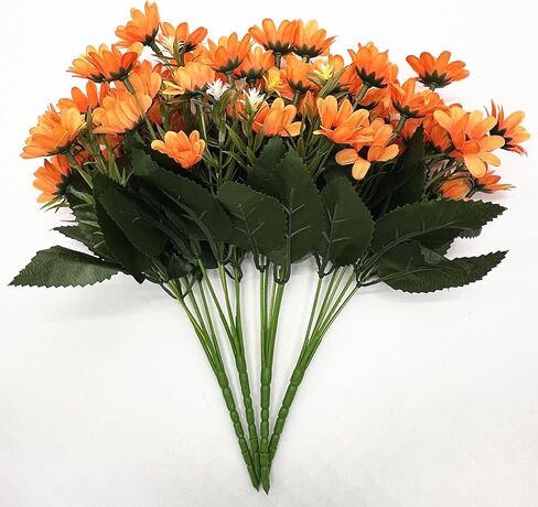 زهور الأقحوان المزيفة من PASYOU، نباتات الأقحوان الاصطناعية، 4 حزم من الزهور البرية المصنوعة من الحرير الصناعي، شجيرات بلاستيكية للديكور الداخلي والخارجي، باقة الزفاف، ترتيب طاولات الزارع، ديكور DIY - أرجواني in Kuwait