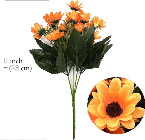 زهور الأقحوان المزيفة من PASYOU، نباتات الأقحوان الاصطناعية، 4 حزم من الزهور البرية المصنوعة من الحرير الصناعي، شجيرات بلاستيكية للديكور الداخلي والخارجي، باقة الزفاف، ترتيب طاولات الزارع، ديكور DIY - أرجواني in Kuwait