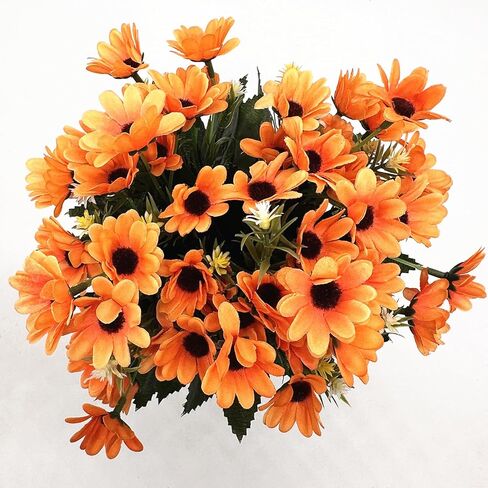 زهور الأقحوان المزيفة من PASYOU، نباتات الأقحوان الاصطناعية، 4 حزم من الزهور البرية المصنوعة من الحرير الصناعي، شجيرات بلاستيكية للديكور الداخلي والخارجي، باقة الزفاف، ترتيب طاولات الزارع، ديكور DIY - أرجواني in Kuwait