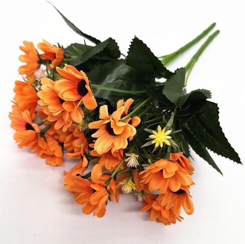 زهور الأقحوان المزيفة من PASYOU، نباتات الأقحوان الاصطناعية، 4 حزم من الزهور البرية المصنوعة من الحرير الصناعي، شجيرات بلاستيكية للديكور الداخلي والخارجي، باقة الزفاف، ترتيب طاولات الزارع، ديكور DIY - أرجواني in Kuwait