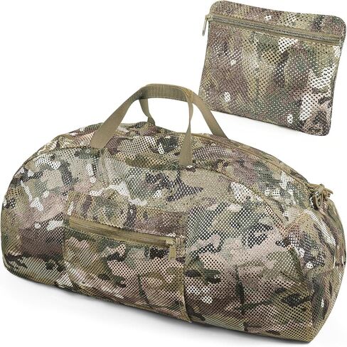 Tactical Mesh Luggage bag,50L Foldable duffel Pack,Large Capacity Range Bag For Hunting Shooting Travel Climbing Sports Gym (MC) in Saudi Arabia