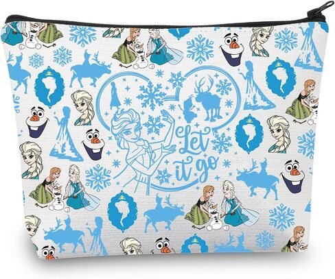 BDPWSS Princess Elsa Makeup Bag Princess Elsa Lover Gift Elsa & Anna Fan Gift Let It Go Toiletry Bag Olaf Lover Gift (Let It Go) in Kuwait