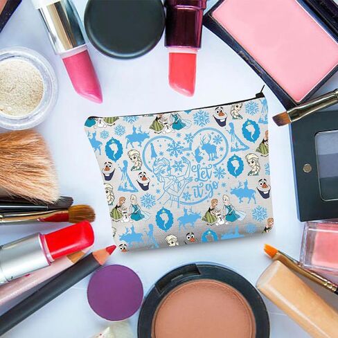 BDPWSS Princess Elsa Makeup Bag Princess Elsa Lover Gift Elsa & Anna Fan Gift Let It Go Toiletry Bag Olaf Lover Gift (Let It Go) in Kuwait