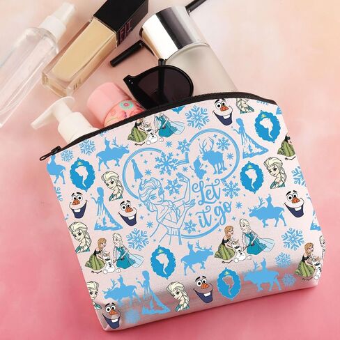BDPWSS Princess Elsa Makeup Bag Princess Elsa Lover Gift Elsa & Anna Fan Gift Let It Go Toiletry Bag Olaf Lover Gift (Let It Go) in Kuwait
