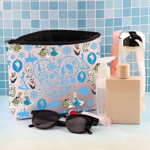 BDPWSS Princess Elsa Makeup Bag Princess Elsa Lover Gift Elsa & Anna Fan Gift Let It Go Toiletry Bag Olaf Lover Gift (Let It Go) in Kuwait
